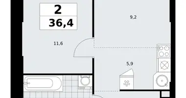 Wohnung 2 zimmer in Südwestlicher Verwaltungsbezirk, Russland