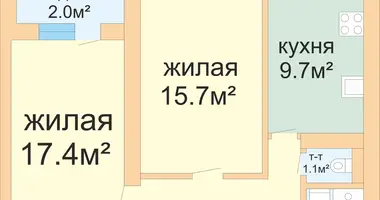 Квартира 2 комнаты в Прилуки, Беларусь