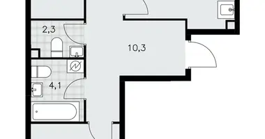 Apartamento 3 habitaciones en Moscú, Rusia