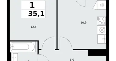 Appartement 1 chambre dans poselenie Sosenskoe, Fédération de Russie