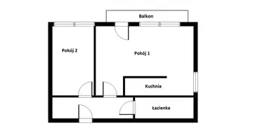 2 room apartment in Warsaw, Poland