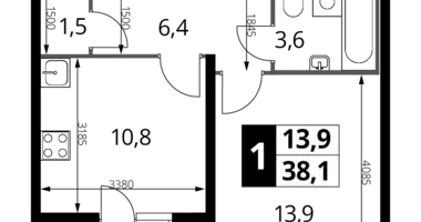 Mieszkanie 1 pokój w Nekrasovka District, Rosja