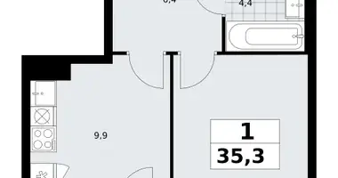 1 room apartment in Troitsk, Russia