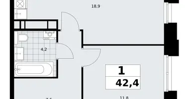 Квартира 1 комната в поселение Сосенское, Россия