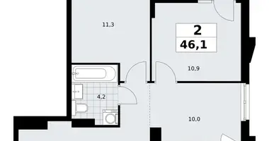 Apartamento 2 habitaciones en Troitsk, Rusia