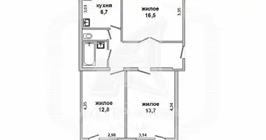 Apartamento 3 habitaciones en Brest, Bielorrusia