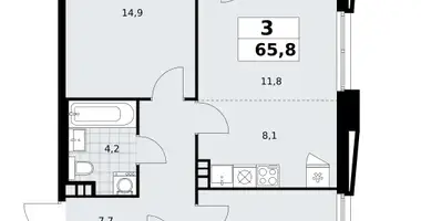 3 room apartment in poselenie Sosenskoe, Russia