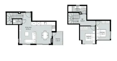 Квартира 2 комнаты в Аланья, Турция