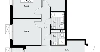 4 room apartment in Moscow, Russia