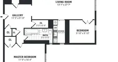 Wohnung 3 Zimmer in New York, Vereinigte Staaten von Amerika