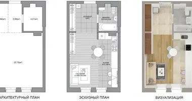 1 room apartment in Minsk, Belarus