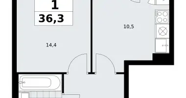 Mieszkanie 1 pokój w Troick, Rosja