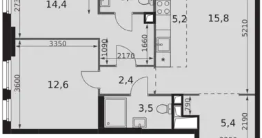 Appartement 3 chambres dans Moscou, Russie