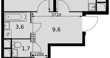 Apartamento 2 habitaciones en Razvilka, Rusia