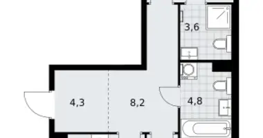 2 room apartment in Kommunarka, Russia