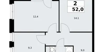 Mieszkanie 2 pokoi w poselenie Sosenskoe, Rosja