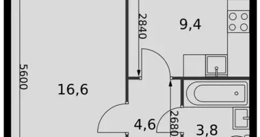 Appartement 1 chambre dans Razvilka, Fédération de Russie