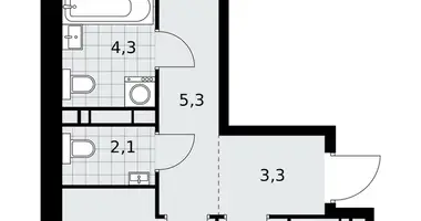 Apartamento 2 habitaciones en poselenie Sosenskoe, Rusia