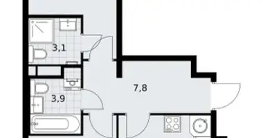 3 room apartment in Postnikovo, Russia