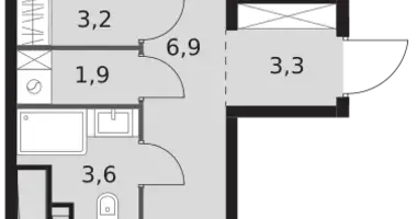 Wohnung 3 zimmer in Nordwestlicher Verwaltungsbezirk, Russland