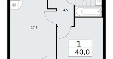 Appartement 1 chambre dans Troïtsk, Russie