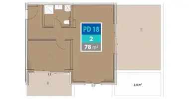 Квартира 2 комнаты в Provodina, Черногория