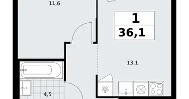 1 room apartment in Troitsk, Russia