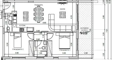 Wohnung 2 Schlafzimmer in Demos Agiou Athanasiou, Zypern