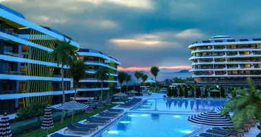 2 room apartment with elevator, with swimming pool, with internet in Alanya, Turkey