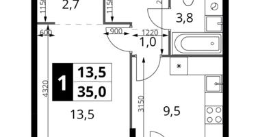 Appartement 1 chambre dans Khimki, Fédération de Russie