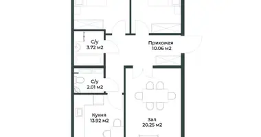 Квартира 3 комнаты в Ташкент, Узбекистан