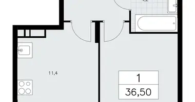 Appartement 1 chambre dans Moscou, Fédération de Russie