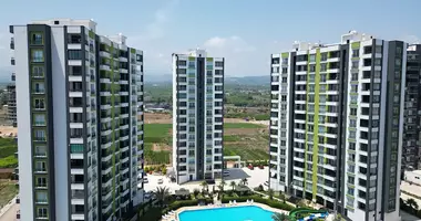 3 room apartment with balcony, with air conditioning, with mountain view in Toroslar, Turkey