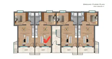 Apartamento 2 habitaciones en Distrito de Iskele, Chipre del Norte