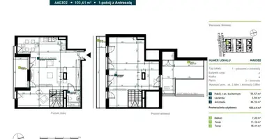 Apartamento 3 habitaciones en Varsovia, Polonia