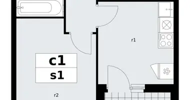 Apartamento 1 habitación en poselenie Sosenskoe, Rusia