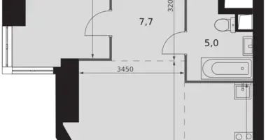 Apartamento 2 habitaciones en Konkovo District, Rusia