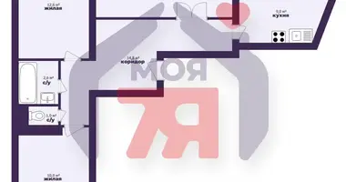 Apartamento 3 habitaciones en Maladetchna, Belarús