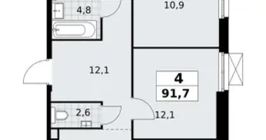 Wohnung 4 zimmer in Südwestlicher Verwaltungsbezirk, Russland