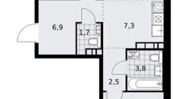 Apartamento 3 habitaciones en poselenie Sosenskoe, Rusia