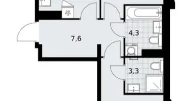 2 room apartment in Troitsk, Russia
