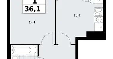 Appartement 1 chambre dans Troïtsk, Russie