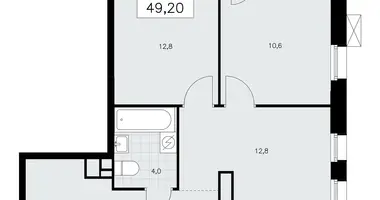 Apartamento 2 habitaciones en poselenie Sosenskoe, Rusia