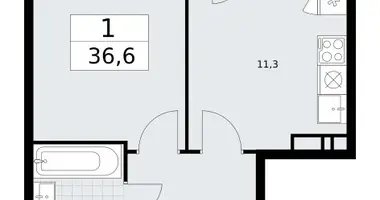Mieszkanie 1 pokój w Wnukowo, Rosja