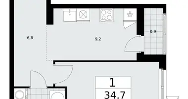 Apartamento 1 habitación en poselenie Sosenskoe, Rusia