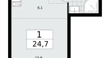 Apartamento 1 habitación en poselenie Sosenskoe, Rusia