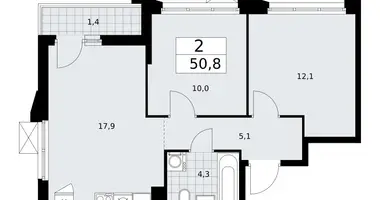2 room apartment in Troitsk, Russia