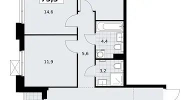 Квартира 3 комнаты в район Троицк, Россия
