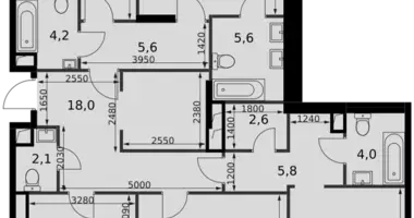 Apartamento 4 habitaciones en North-Western Administrative Okrug, Rusia