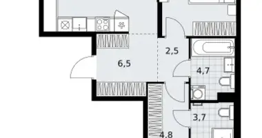 2 room apartment in Kommunarka, Russia